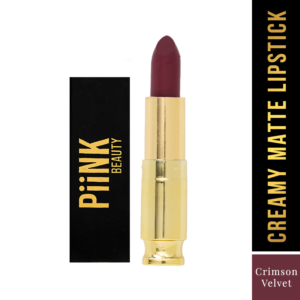 PiiNK Beauty Weightless Creamy Matte Lipstick- Crimson Velvet  CM-01 (4.2g)