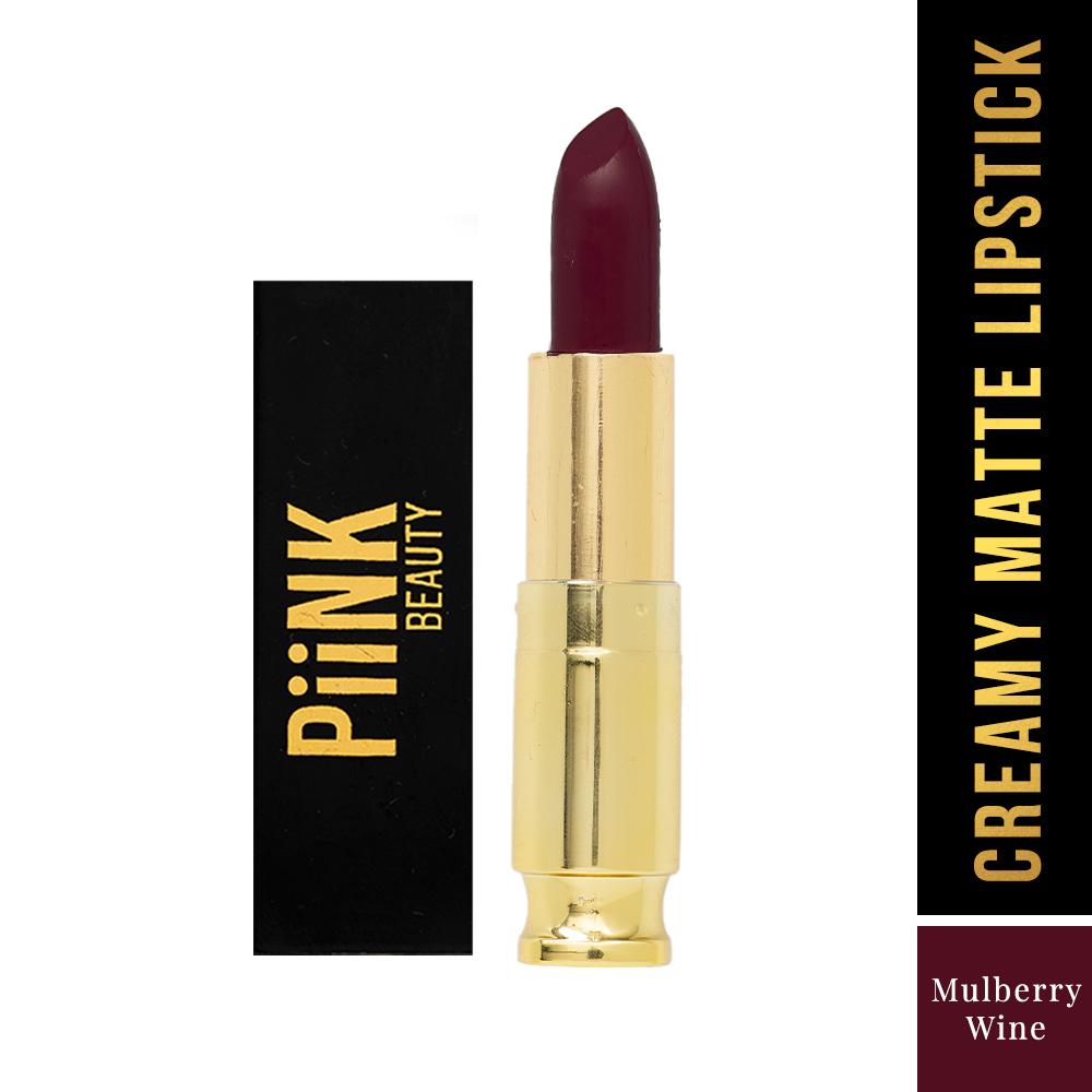 PiiNK Beauty Weightless Creamy Matte Lipstick- Mulberry Wine CM-11 (4.2g)