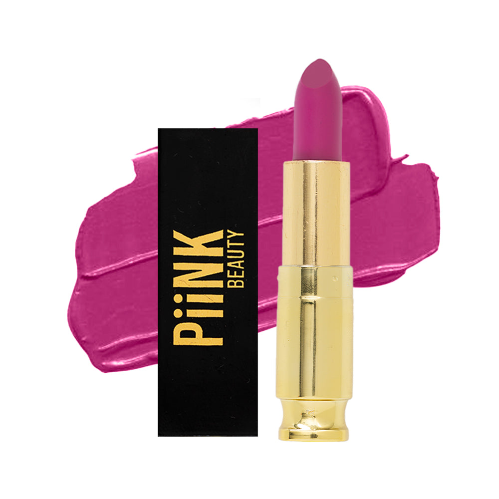 PiiNK Beauty Weightless Creamy Matte Lipstick- Rosy Plum CM-03 (4.2g)